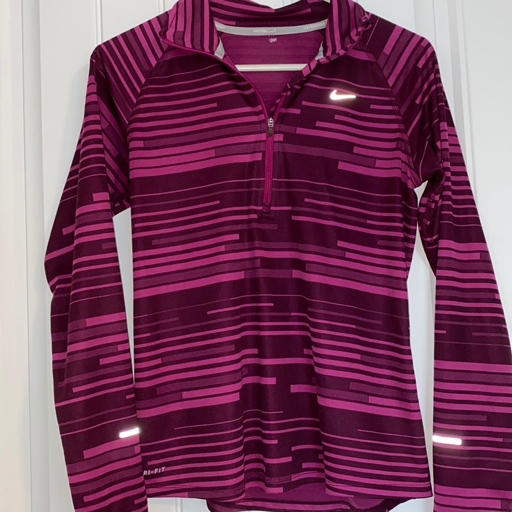 Purple Nike dri-fit quarter zip